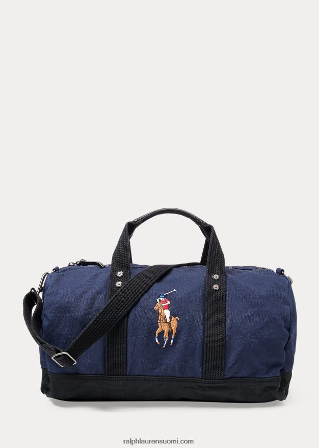 Ralph Lauren miehet canvas iso poni-kassi 0Z24ZR2753 tummansininen/musta