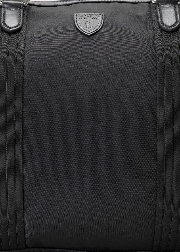 Ralph Lauren miehet nahkaverhoiltu hybridivaatteen duffeli 0Z24ZR2418 musta