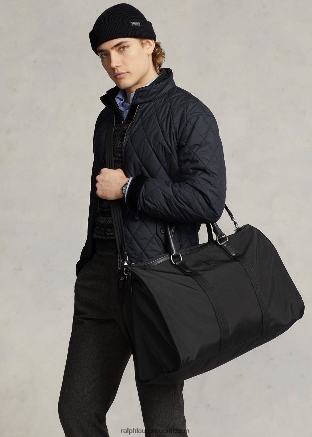 Ralph Lauren miehet nahkaverhoiltu hybridivaatteen duffeli 0Z24ZR2418 musta