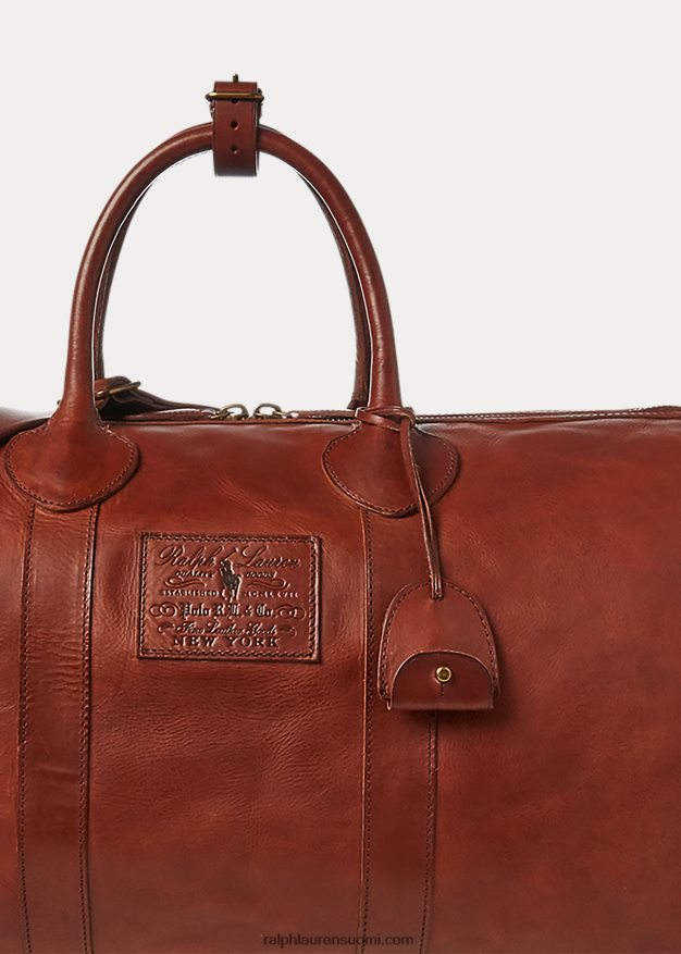 Ralph Lauren miehet perinnöllinen nahkainen duffeli 0Z24ZR2380 satula