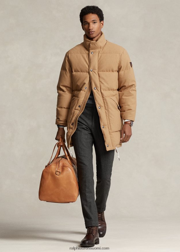 Ralph Lauren miehet perinnöllinen nahkainen duffeli 0Z24ZR2381 rusketus