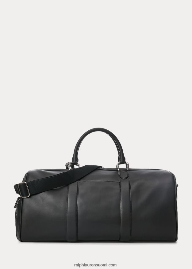 Ralph Lauren miehet sileä nahkainen duffeli 0Z24ZR2235 musta