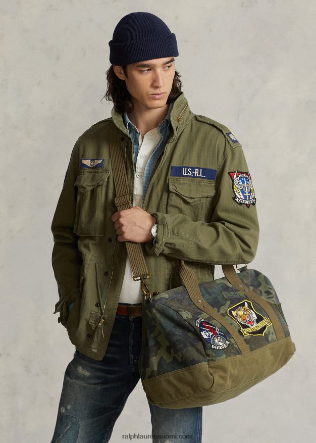 Ralph Lauren miehet tiikeripatsas kangasduffel 0Z24ZR8766 camo