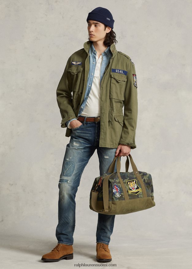 Ralph Lauren miehet tiikeripatsas kangasduffel 0Z24ZR8766 camo