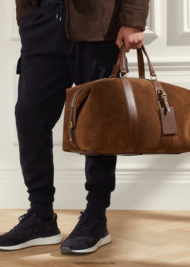 Ralph Lauren miehet vasikka-mokkanahka welington-duffel 0Z24ZR8975 kastanja