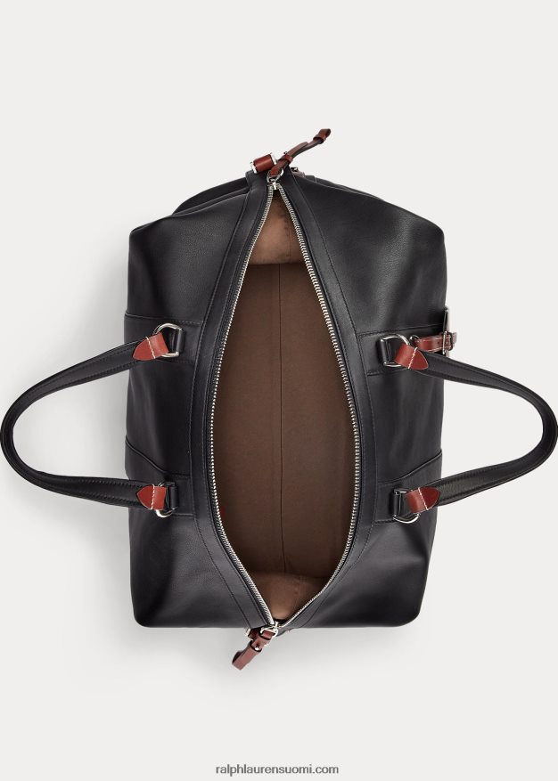 Ralph Lauren miehet vasikkanahkainen darwin-duffel 0Z24ZR9023 musta