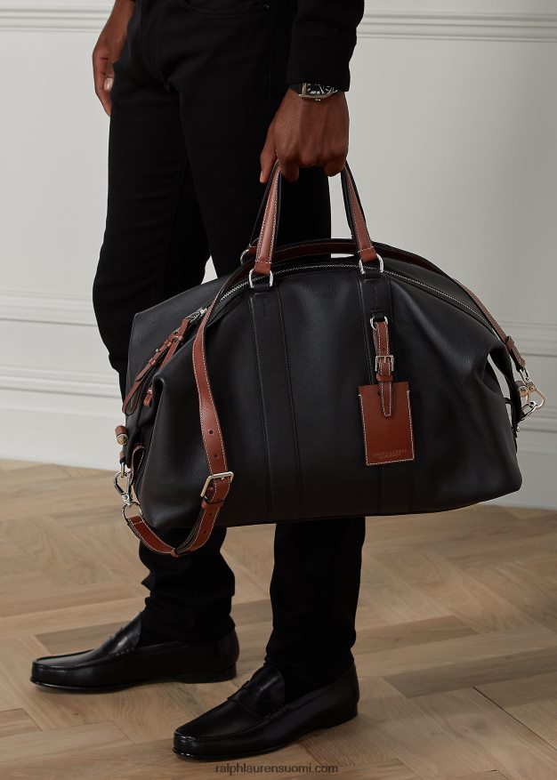 Ralph Lauren miehet vasikkanahkainen darwin-duffel 0Z24ZR9023 musta