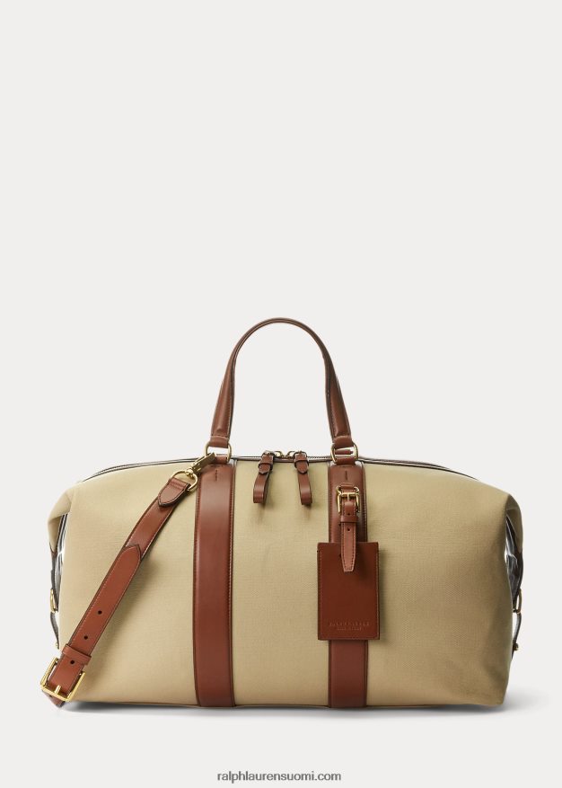 Ralph Lauren miehet welington vasikkanahkainen kangasduffel 0Z24ZR8962