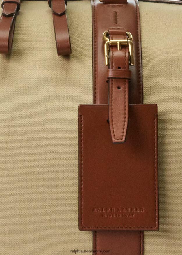 Ralph Lauren miehet welington vasikkanahkainen kangasduffel 0Z24ZR8962