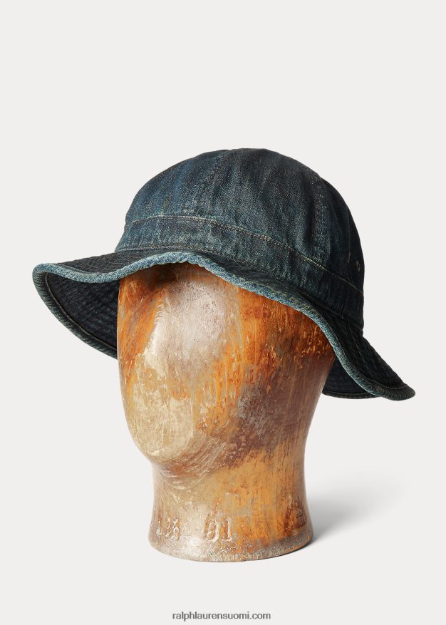 Ralph Lauren miehet denim ämpärihattu 0Z24ZR8898 tumma indigopesu