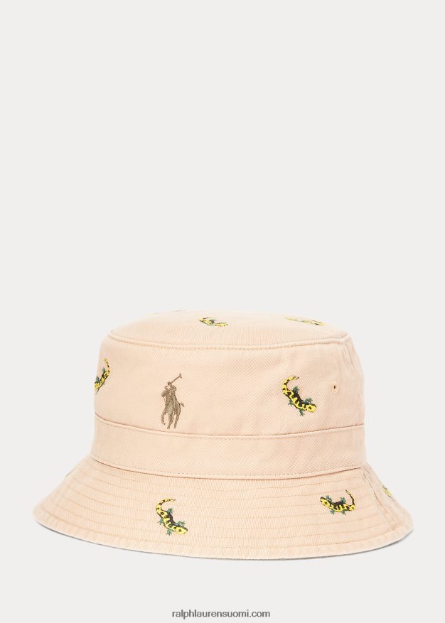 Ralph Lauren miehet gekon brodeerattu twill bucket hattu 0Z24ZR2521 vintage khaki