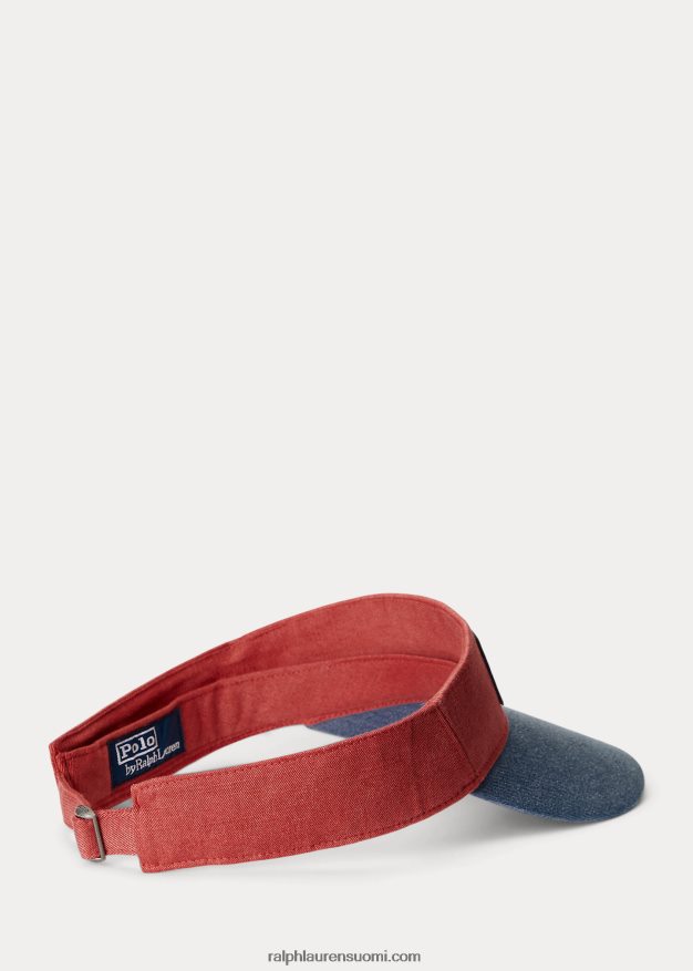 Ralph Lauren miehet logo-patch twill-visiiri 0Z24ZR2310 chilipippuria/vanha kuninkaallinen