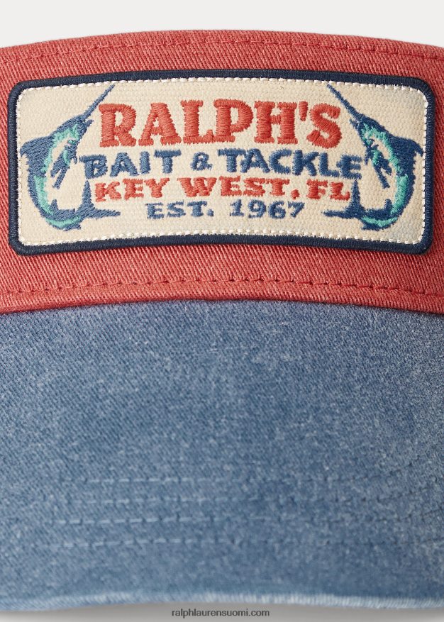 Ralph Lauren miehet logo-patch twill-visiiri 0Z24ZR2310 chilipippuria/vanha kuninkaallinen