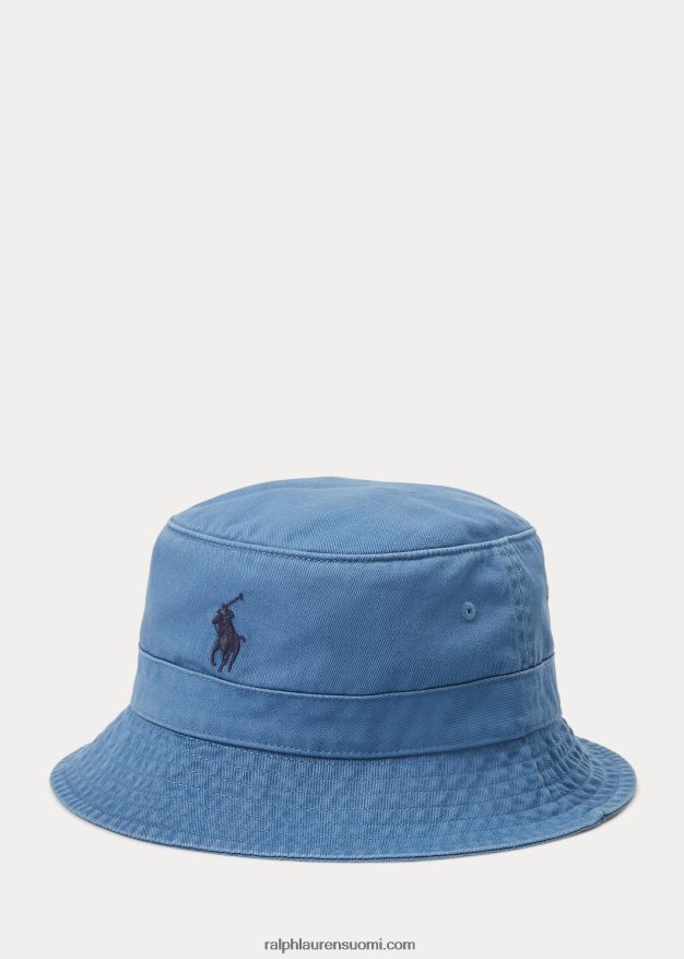 Ralph Lauren miehet puuvillainen chino bucket hattu 0Z24ZR2292 nimes sininen