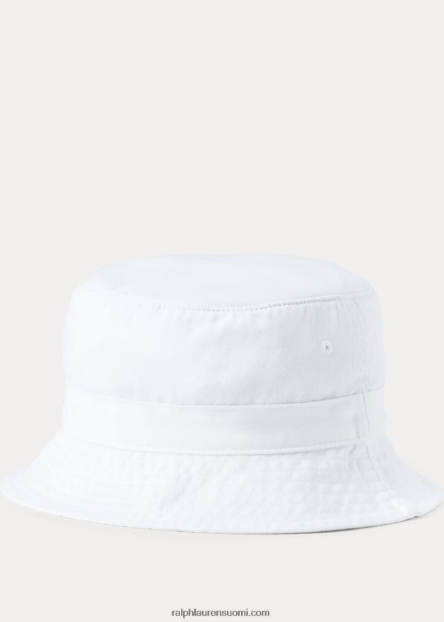 Ralph Lauren miehet puuvillainen ämpärihattu 0Z24ZR2253 valkoinen