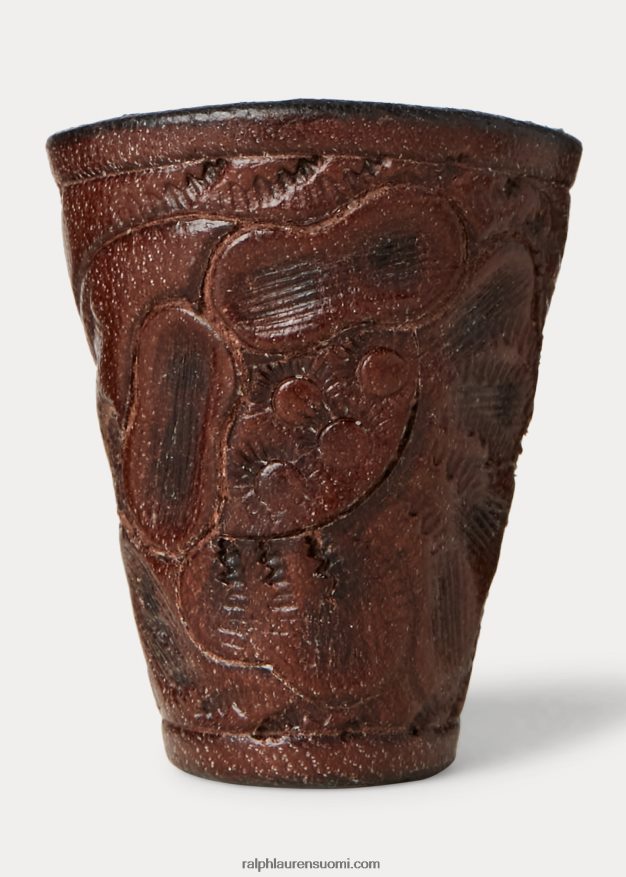 Ralph Lauren miehet käsin työstetty nahkainen huivi 0Z24ZR8884 ruskea