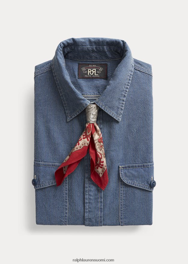 Ralph Lauren miehet kaiverrettu bandanna-liukusäädin 0Z24ZR8902 hopea