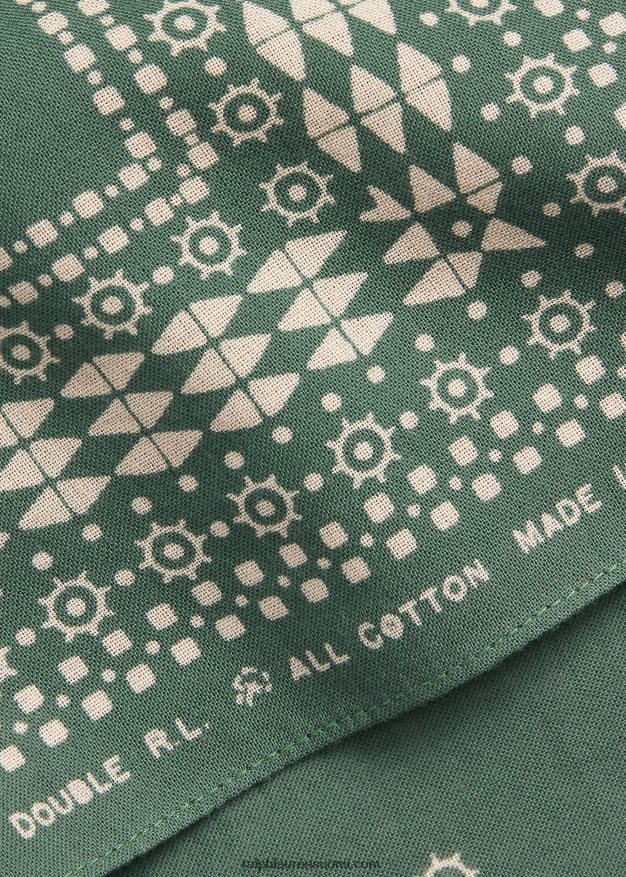 Ralph Lauren miehet logo puuvilla bandanna 0Z24ZR2231 haalistunut vihreä/kerma