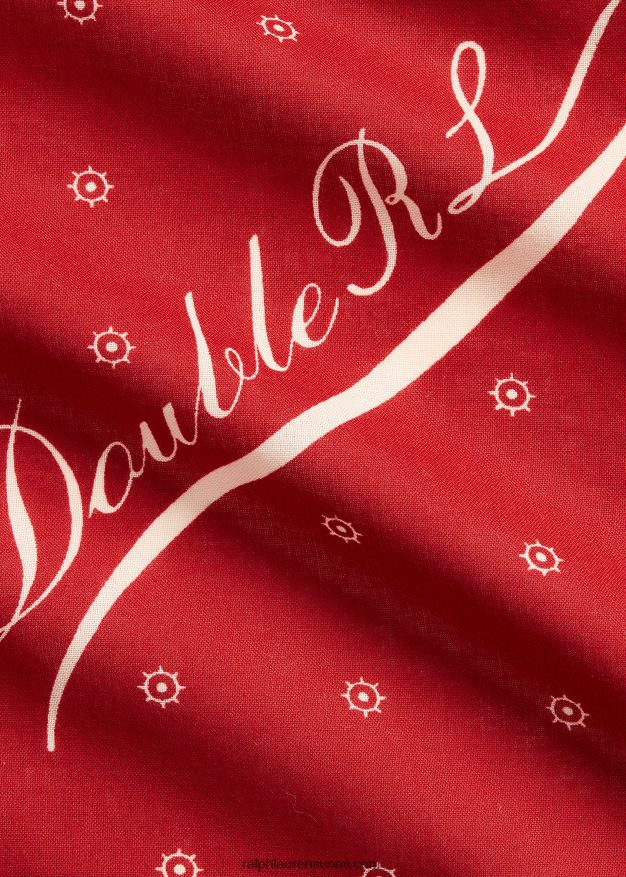 Ralph Lauren miehet logo puuvilla bandanna 0Z24ZR5487 kalkkunanpunainen/kerma