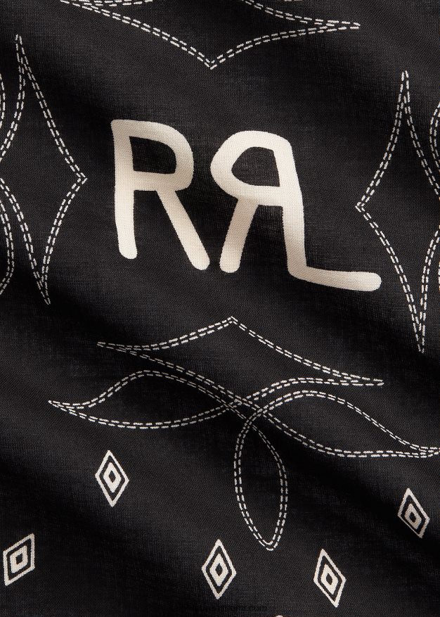 Ralph Lauren miehet logo puuvilla bandanna 0Z24ZR8860 musta/kerma