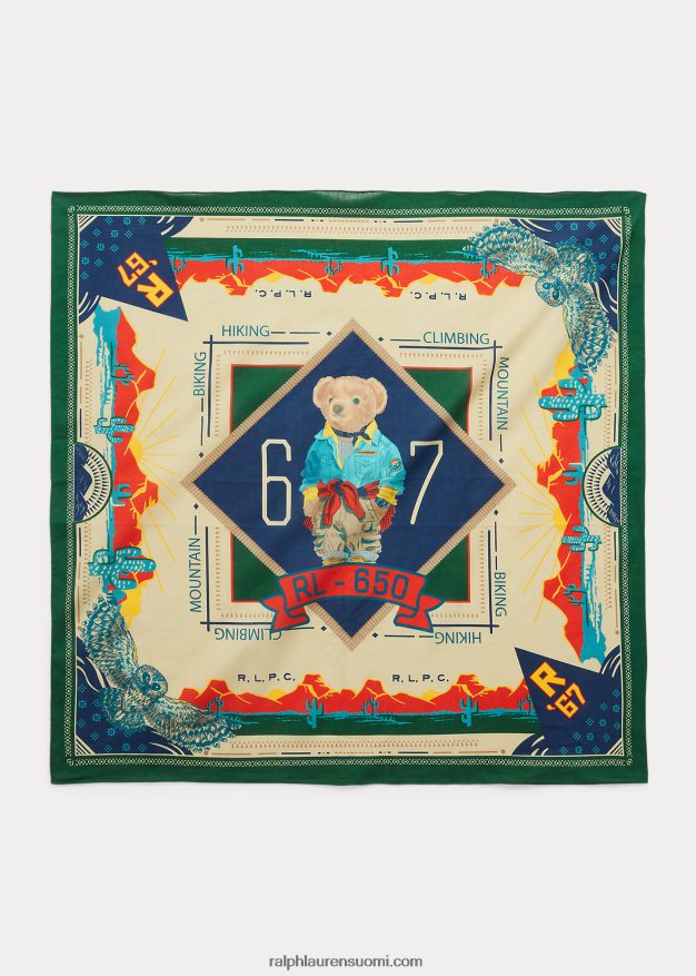 Ralph Lauren miehet poolokarhu puuvilla bandanna 0Z24ZR2439 sininen multi