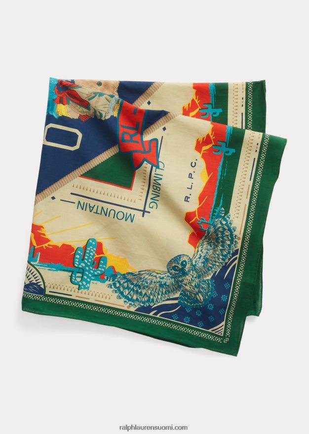 Ralph Lauren miehet poolokarhu puuvilla bandanna 0Z24ZR2439 sininen multi