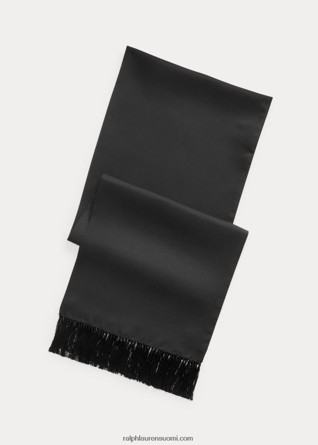 Ralph Lauren miehet hapsuinen silkkitoimikas huivi 0Z24ZR9021 musta