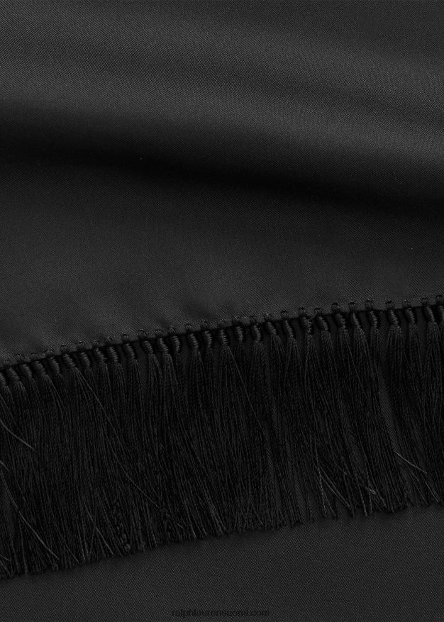 Ralph Lauren miehet hapsuinen silkkitoimikas huivi 0Z24ZR9021 musta