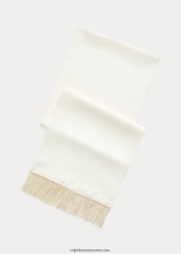 Ralph Lauren miehet hapsuinen silkkitoimikas huivi 0Z24ZR9022 pergamentti kerma