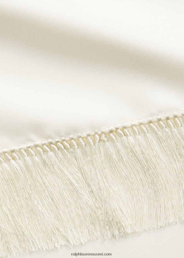 Ralph Lauren miehet hapsuinen silkkitoimikas huivi 0Z24ZR9022 pergamentti kerma