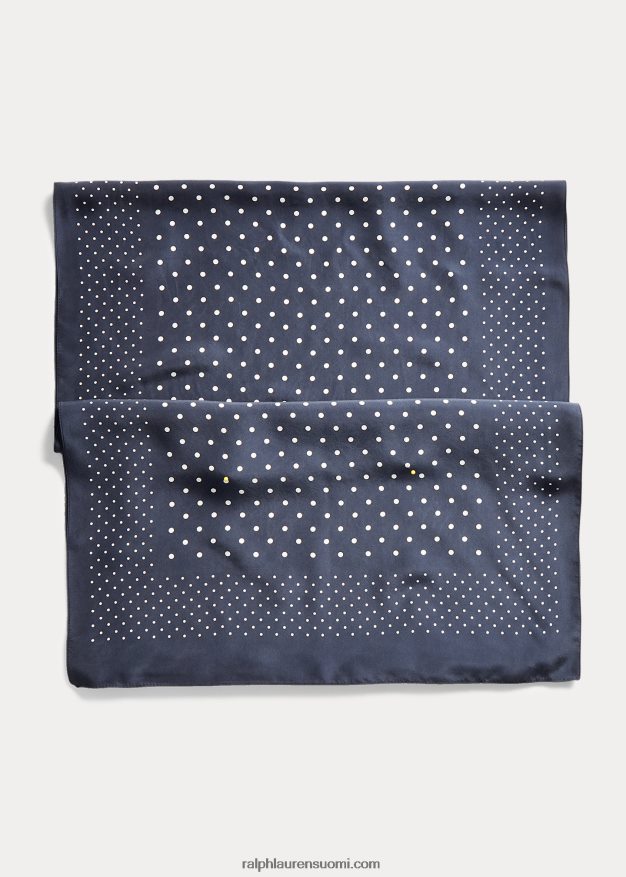 Ralph Lauren miehet pilkkuhuivi 0Z24ZR8906 laivastonsininen/kerma