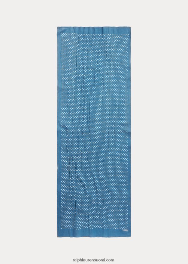 Ralph Lauren miehet pilkullinen puuvillahuivi 0Z24ZR2465 indigopiste