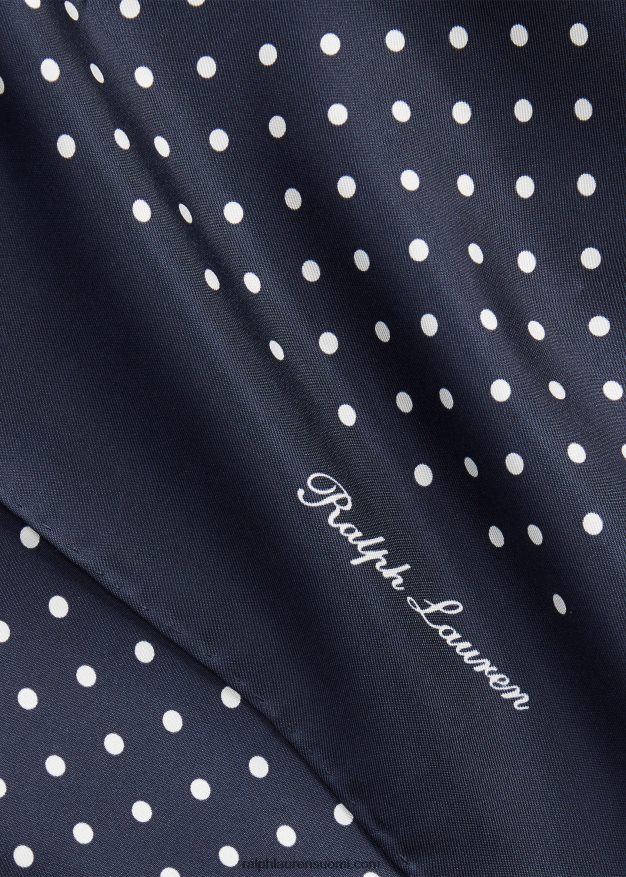 Ralph Lauren miehet pilkullinen silkkihuivi 0Z24ZR9019 laivasto