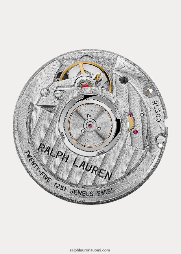 Ralph Lauren miehet 39 mm kronometri terästä 0Z24ZR2867 musta kellotaulu puulla