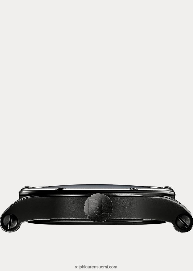 Ralph Lauren miehet 45 mm runkoterästä 0Z24ZR2865 musta luurankokellotaulu