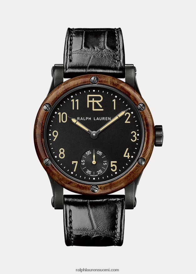 Ralph Lauren miehet 45 mm terästä 0Z24ZR2863 musta kellotaulu