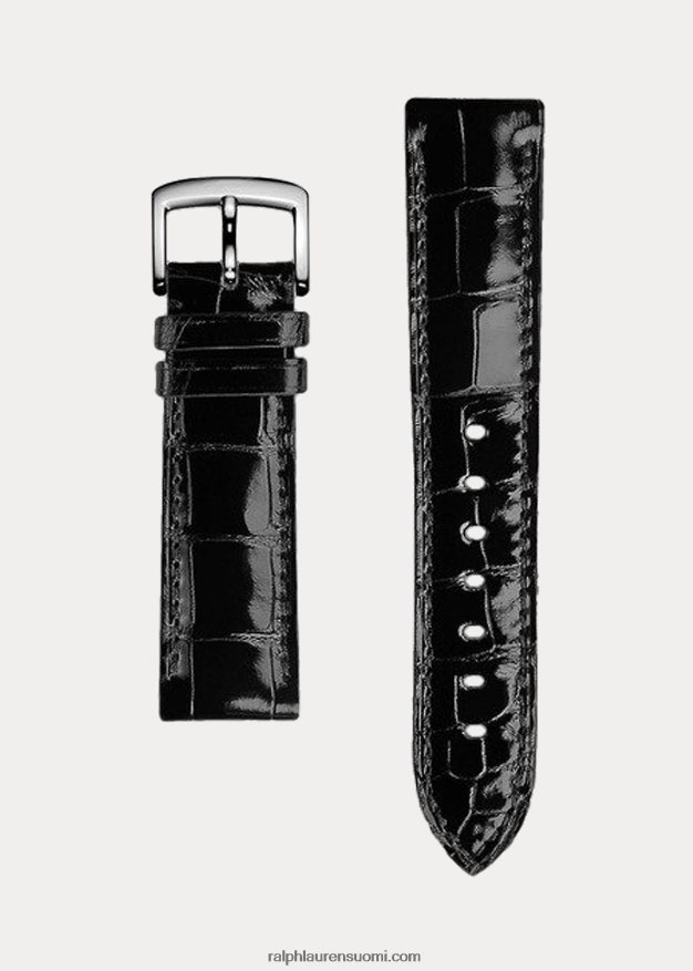 Ralph Lauren miehet alligaattori kellon ranneke 0Z24ZR2824 musta