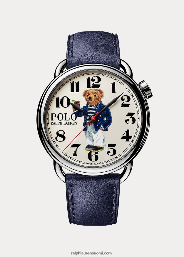 Ralph Lauren miehet bear riviera rannekello 0Z24ZR2802 valkoinen kellotaulu