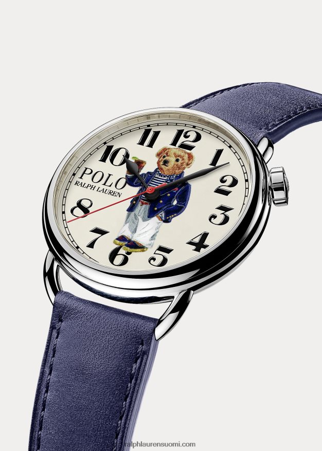 Ralph Lauren miehet bear riviera rannekello 0Z24ZR2802 valkoinen kellotaulu