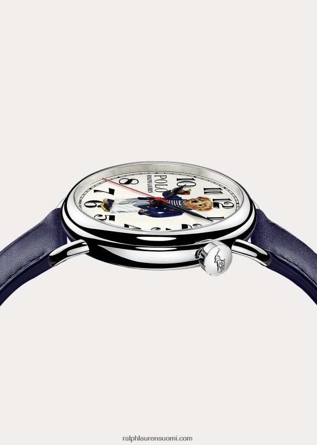 Ralph Lauren miehet bear riviera rannekello 0Z24ZR2802 valkoinen kellotaulu