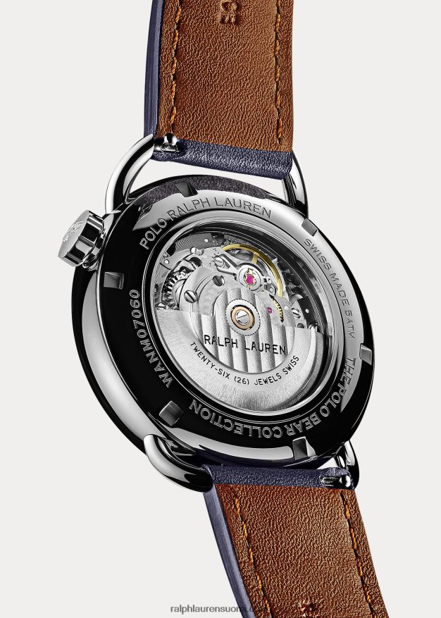 Ralph Lauren miehet bear riviera rannekello 0Z24ZR2802 valkoinen kellotaulu