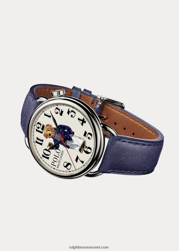 Ralph Lauren miehet bear riviera rannekello 0Z24ZR2802 valkoinen kellotaulu