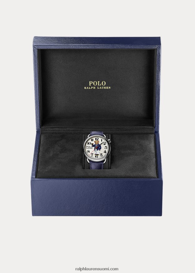 Ralph Lauren miehet bear riviera rannekello 0Z24ZR2802 valkoinen kellotaulu