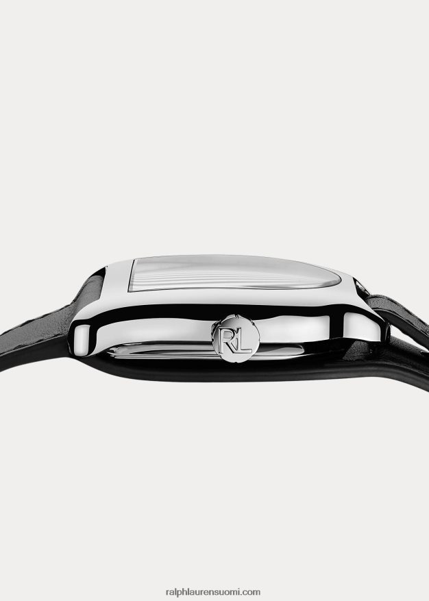 Ralph Lauren miehet iso teräs 0Z24ZR2808 valkoinen kellotaulu