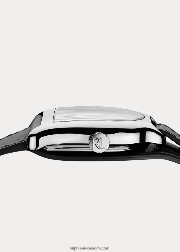 Ralph Lauren miehet iso teräs 0Z24ZR2810 musta kellotaulu