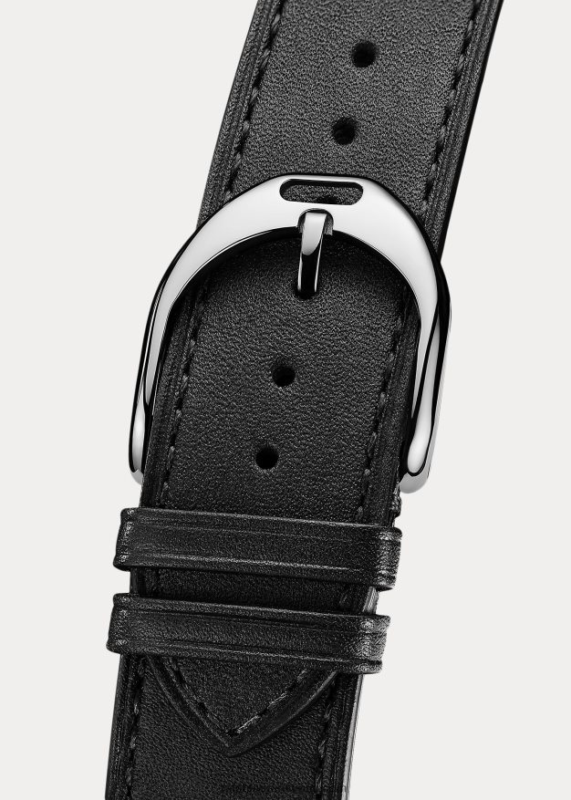 Ralph Lauren miehet iso teräs 0Z24ZR2810 musta kellotaulu