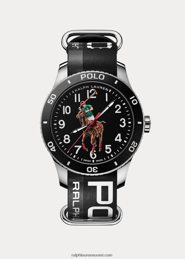 Ralph Lauren miehet polo sport kello musta kellotaulu 0Z24ZR9741
