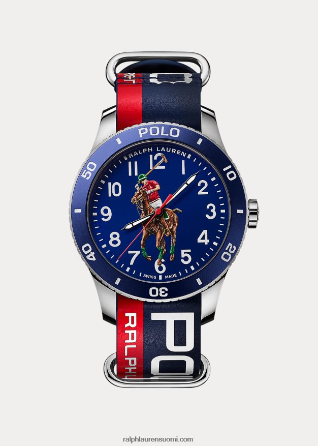 Ralph Lauren miehet polo urheilukello sininen kellotaulu 0Z24ZR5557