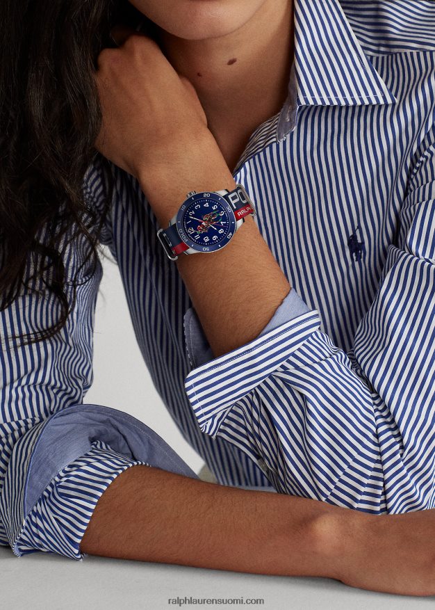 Ralph Lauren miehet polo urheilukello sininen kellotaulu 0Z24ZR5557