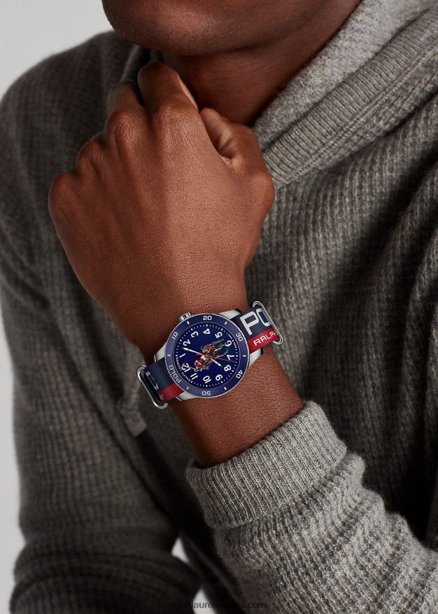 Ralph Lauren miehet polo urheilukello sininen kellotaulu 0Z24ZR5557